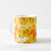 Nahtloses Muster mit Cartoon-Füchsen, Dekorelement Kaffeetasse (Vorderseite Links)