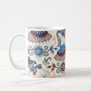  Nahtloses Muster mit Cartoon-Hufmustern, Anima Kaffeetasse