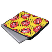 Nahtloses Muster mit Cartoon-Patch-Abzeichen mit l Laptopschutzhülle (Vorne Knopf)