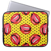 Nahtloses Muster mit Cartoon-Patch-Abzeichen mit l Laptopschutzhülle (Vorderseite)