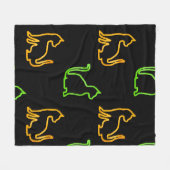 Nahtloses Muster mit Catsabstract,Tier,Kunst,Arti Fleecedecke (Vorderseite (Horizontal))