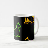 Nahtloses Muster mit Catsabstract,Tier,Kunst,Arti Kaffeetasse (VorderseiteRechts)