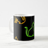 Nahtloses Muster mit Catsabstract,Tier,Kunst,Arti Kaffeetasse (Vorderseite Links)