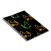 Nahtloses Muster mit Catsabstract,Tier,Kunst,Arti Notizblock (Rechte Seite)