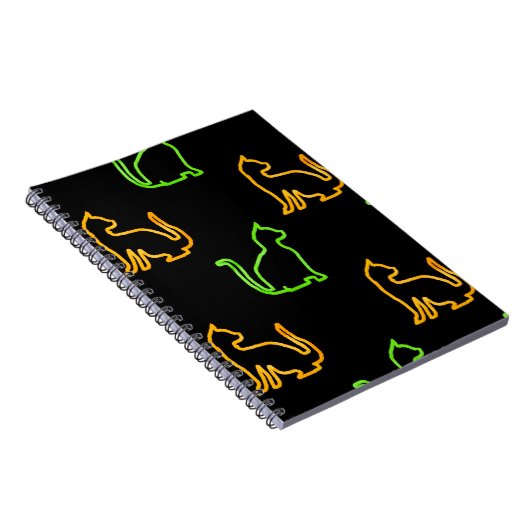 Nahtloses Muster mit Catsabstract,Tier,Kunst,Arti Notizblock (Rechte Seite)