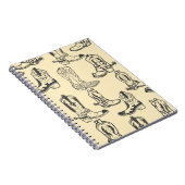 Nahtloses Muster mit Cowboystiefeln. Cowboy, Cowgi Notizblock (Rechte Seite)