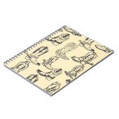 Nahtloses Muster mit Cowboystiefeln. Cowboy, Cowgi Notizblock (Linke Seite)