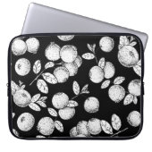 Nahtloses Muster mit Cranberry. Handgezeichnete Sk Laptopschutzhülle (Vorderseite)