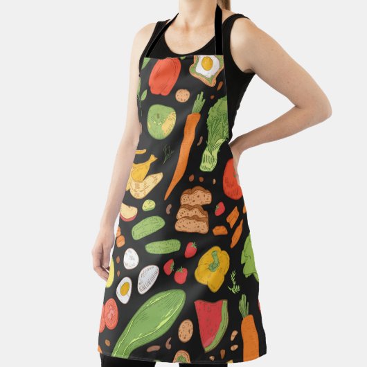 Nahtloses Muster mit diätetischer Nahrung, gesunde Schürze (InSitu)