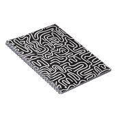 Nahtloses Muster mit doodlen gewölbten Linien in R Notizblock (Rechte Seite)