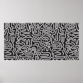 Nahtloses Muster mit doodlen gewölbten Linien in R Poster (Vorne)