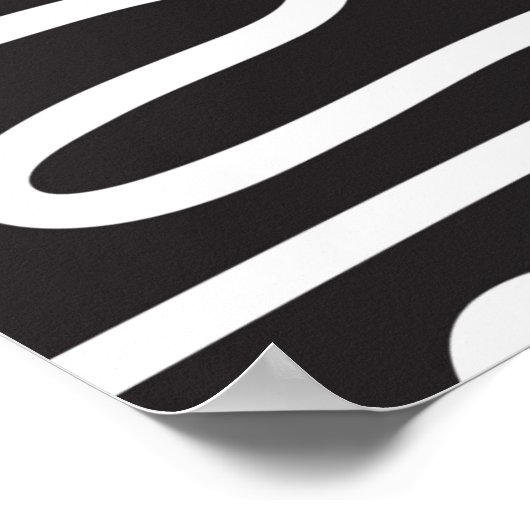 Nahtloses Muster mit doodlen gewölbten Linien in R Poster (Ecke)