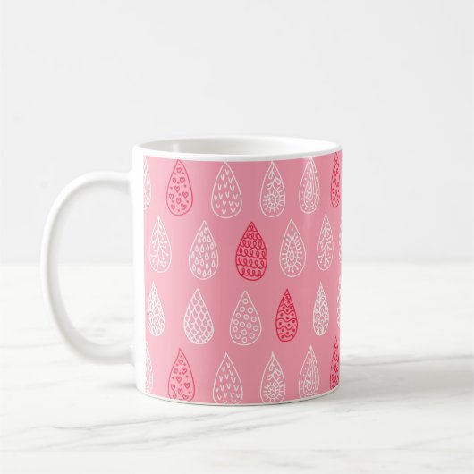 Nahtloses Muster mit doodlen Wassertropfen Kaffeetasse (Links)