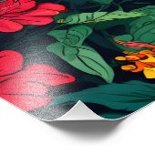Nahtloses Muster mit dynamischen Blume Fotodruck (Ecke)