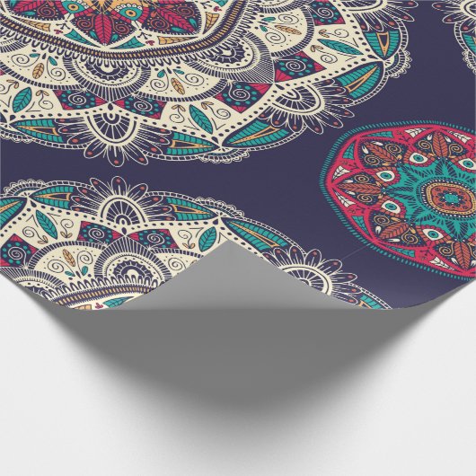 Nahtloses Muster mit einem märchenhaften, blumenge Geschenkpapier (Ecke)