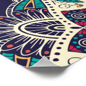 Nahtloses Muster mit einem märchenhaften, blumenge Poster (Ecke)