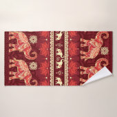 Nahtloses Muster mit Elefanten Badehandtuch (Badehandtuch)