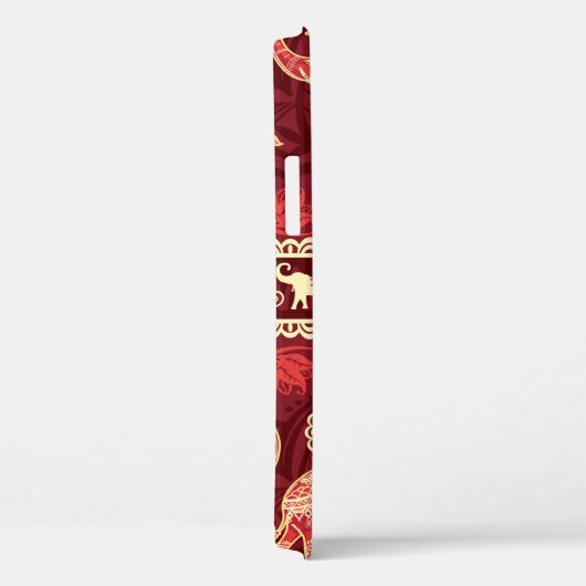 Nahtloses Muster mit Elefanten Case-Mate iPhone Hülle (Rückseite / Rechts)