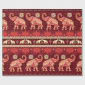 Nahtloses Muster mit Elefanten  Geschenkpapier (Flach)