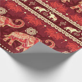 Nahtloses Muster mit Elefanten  Geschenkpapier (Ecke)