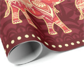 Nahtloses Muster mit Elefanten  Geschenkpapier (Rolleneckpunkt)