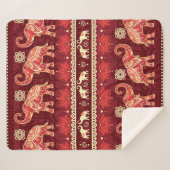 Nahtloses Muster mit Elefanten Sherpadecke (Vorderseite (Horizontal))