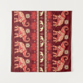 Nahtloses Muster mit Elefanten Wandteppich (Vorderseite (Horizontal))