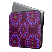Nahtloses Muster mit ethnischer Mandala-Kunstschmu Laptopschutzhülle (Vorderseite Links)