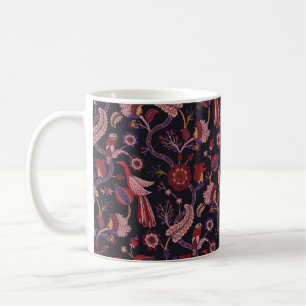 Nahtloses Muster mit fantasievollen Blume, natürl Kaffeetasse