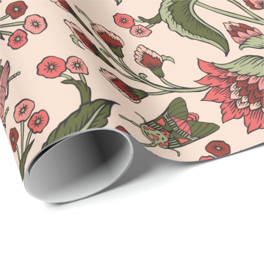 Nahtloses Muster mit fantasievollen Blume, natürli Geschenkpapier (Rolleneckpunkt)