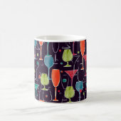 Nahtloses Muster mit farbenfrohen Wasserfarbcockta Kaffeetasse (Mittel)