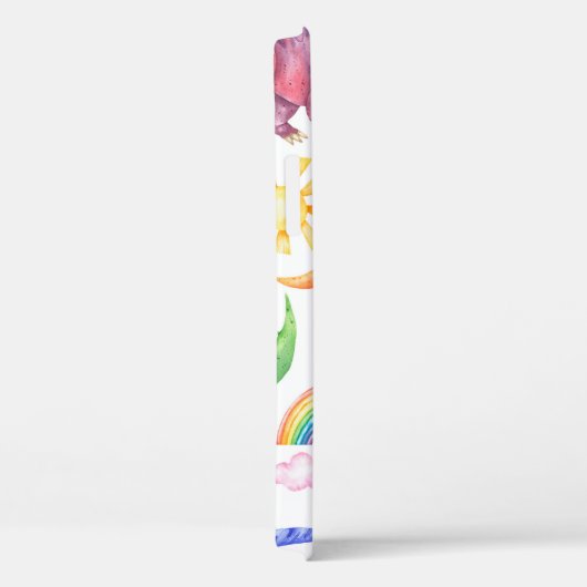 Nahtloses Muster mit farbigen Dinosauriern, Regen Case-Mate iPhone Hülle (Rückseite / Rechts)