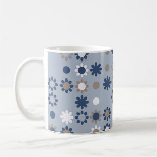 Nahtloses Muster mit farbigen Elementen, vintage Kaffeetasse