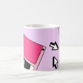 Nahtloses Muster mit farbiger Diskette im Dämpfe Kaffeetasse (Mittel)