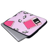 Nahtloses Muster mit farbiger Diskette im Dämpfe Laptopschutzhülle (Vorne Knopf)
