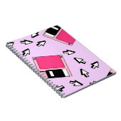 Nahtloses Muster mit farbiger Diskette im Dämpfe Notizblock (Rechte Seite)