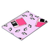 Nahtloses Muster mit farbiger Diskette im Dämpfe Notizblock (Linke Seite)