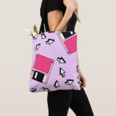 Nahtloses Muster mit farbiger Diskette im Dämpfe Tasche (Von Nahem)