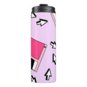 Nahtloses Muster mit farbiger Diskette im Dämpfe Thermosbecher (Vorderseite)