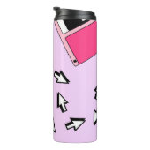 Nahtloses Muster mit farbiger Diskette im Dämpfe Thermosbecher (Nach rechts gedreht)