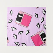 Nahtloses Muster mit farbiger Diskette im Dämpfe Wandteppich (Vorderseite (Horizontal))