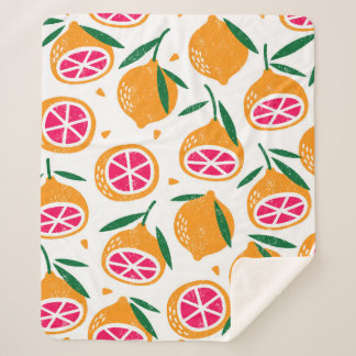 Nahtloses Muster mit Früchten. Briefmarke texturie Sherpadecke