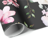 Nahtloses Muster mit Frühlingsblumen und Blätter. Geschenkpapier (Rolleneckpunkt)