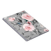 Nahtloses Muster mit Frühlingsblumen und Blätter.  Notizblock (Rechte Seite)