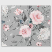 Nahtloses Muster mit Frühlingsblumen und Blättern. Geschenkpapier (Flach)