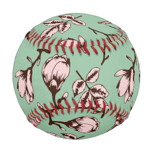 Nahtloses Muster mit Frühlingsknospen der Blume Baseball
