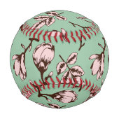 Nahtloses Muster mit Frühlingsknospen der Blume Baseball (Vorderseite)