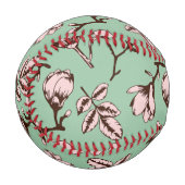 Nahtloses Muster mit Frühlingsknospen der Blume Baseball (Vorderseite Links)