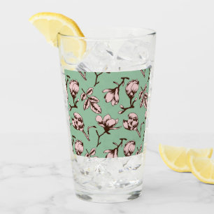 Nahtloses Muster mit Frühlingsknospen der Blume Glas