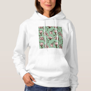 Nahtloses Muster mit Frühlingsknospen der Blume Hoodie